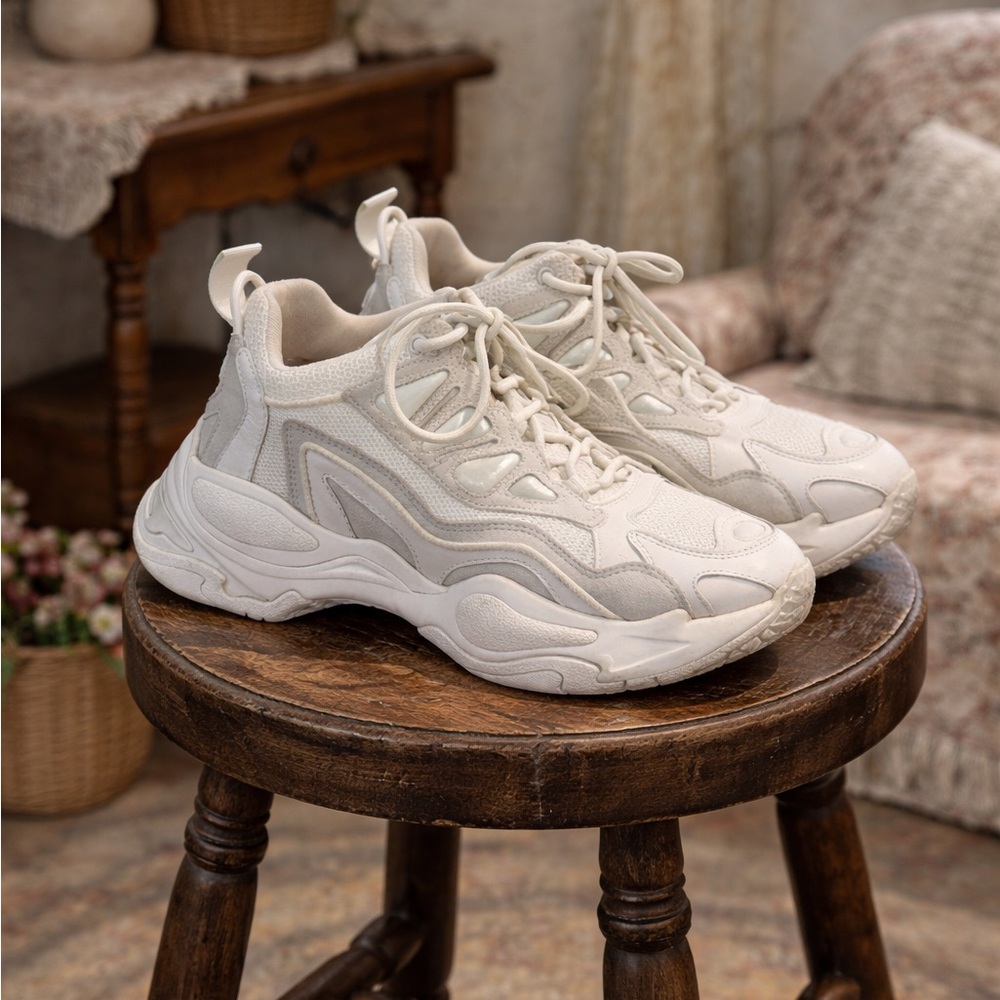 Sandro Paris Astro Chunky White Sneakers - Picture 1 of 7